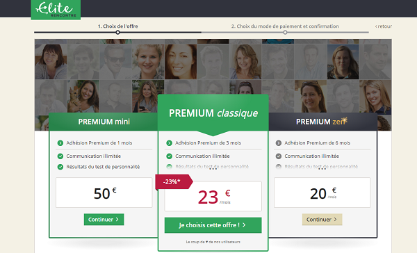 les tarifs d'elite rencontre