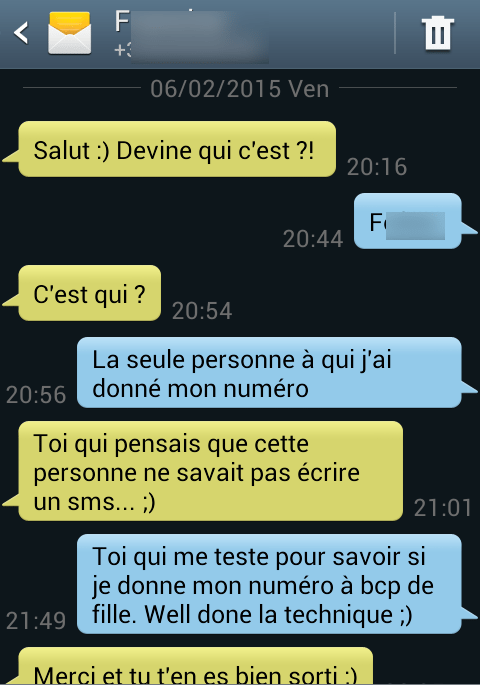 comment parler a une femme par sms